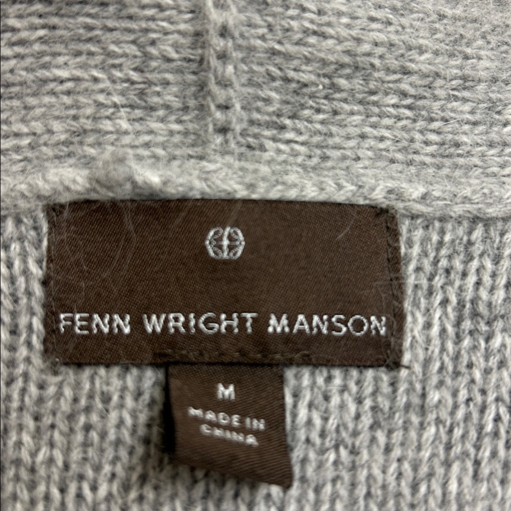 FENN WRIGHT MANSON Gray medium Cardigan Sweater, 70% Nylon, 30% Angora, EUC - Picture 10 of 10